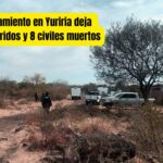 Enfrentamiento en Yuriria, Guanajuato, deja 3 policías heridos y 8 civiles sin vida