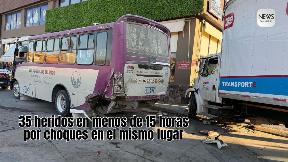 En 15 horas, dos choques en el Libramiento Manuel Zavala dejan más de 35 heridos del transporte público