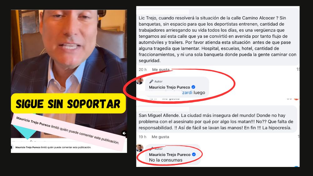 El alcalde de San Miguel de Allende no soporta: Trejo abre comentarios, recibe reclamos y los vuelve a cerrar