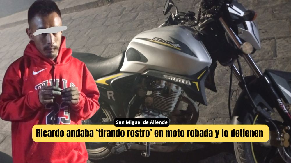 Ricardo y su paseo nocturno con moto robada, lo llevan directo ante el Ministerio Público