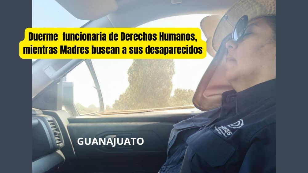 Funcionara de Derechos Humanos de Guanajuato duerme mientras activistas buscan a sus desaparecidos