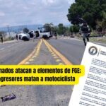 Ataque armado contra elementos de Fiscalía de Guanajuato en Juventino Rosas deja a un motociclista sin vida