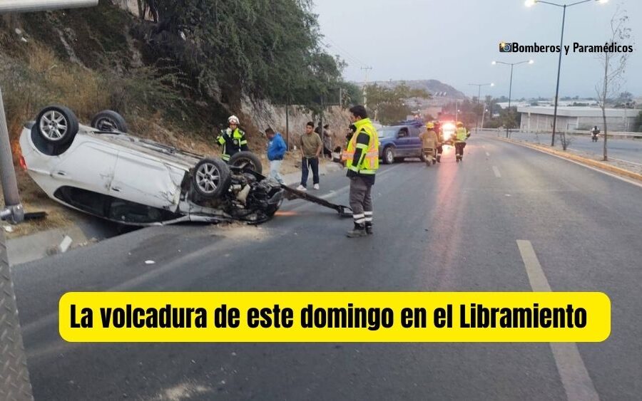 Volcadura en el Libramiento Zavala deja lesionados y complica circulación vehicular