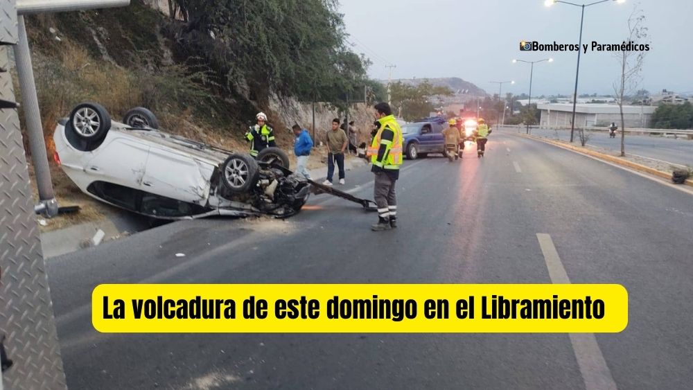 Volcadura en el Libramiento Zavala deja lesionados y complica circulación vehicular