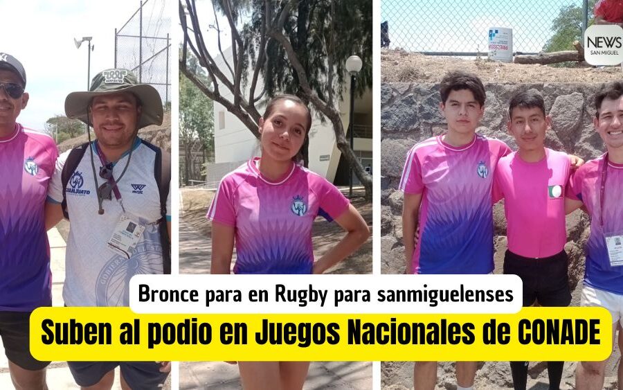 Deportistas de San Miguel de Allende suben al podio en Rugby 7’s en los Juegos Nacionales CONADE