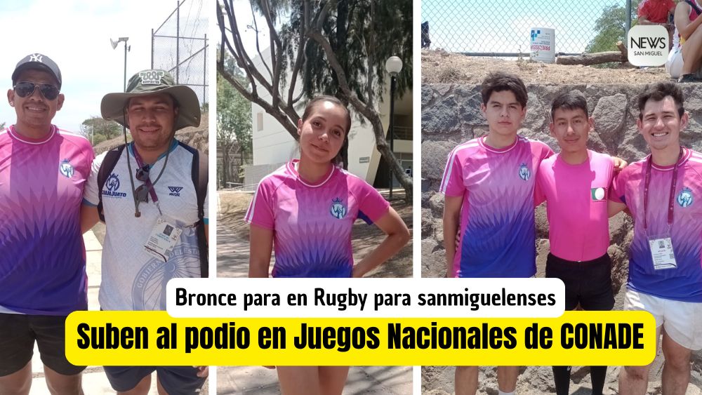 Deportistas de San Miguel de Allende suben al podio en Rugby 7’s en los Juegos Nacionales CONADE