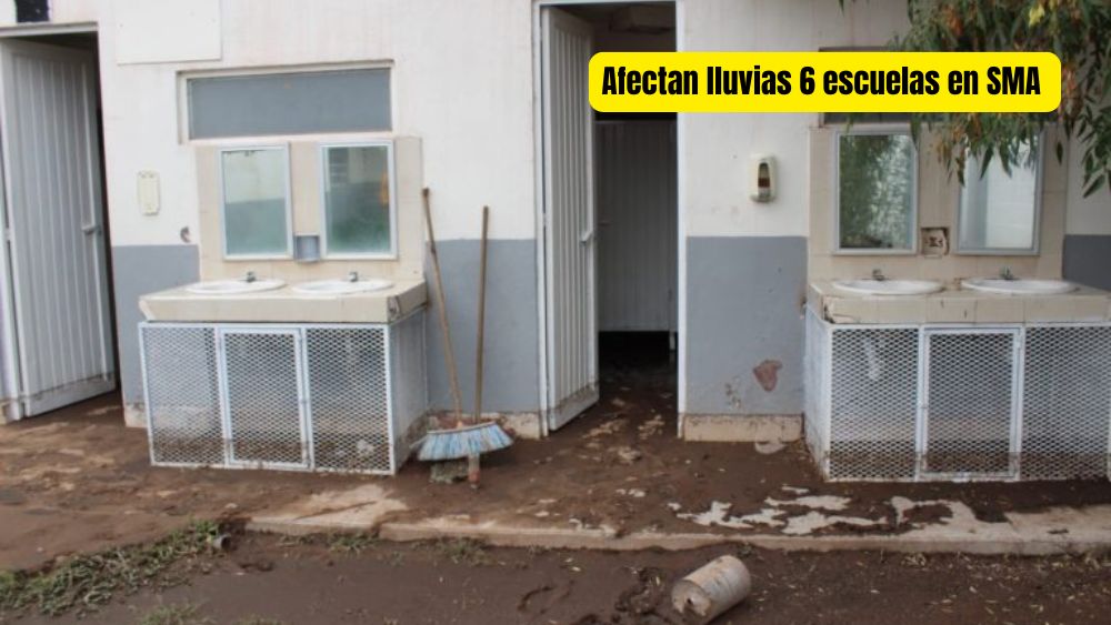 Lluvias afectan 6 escuelas en San Miguel de Allende; clases a distancia como medida preventiva