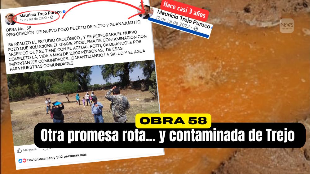 Obra no. 58, la promesa de Trejo que se diluyó en arsénico: Puerto de Nieto y Guanajuatito sin el pozo prometido