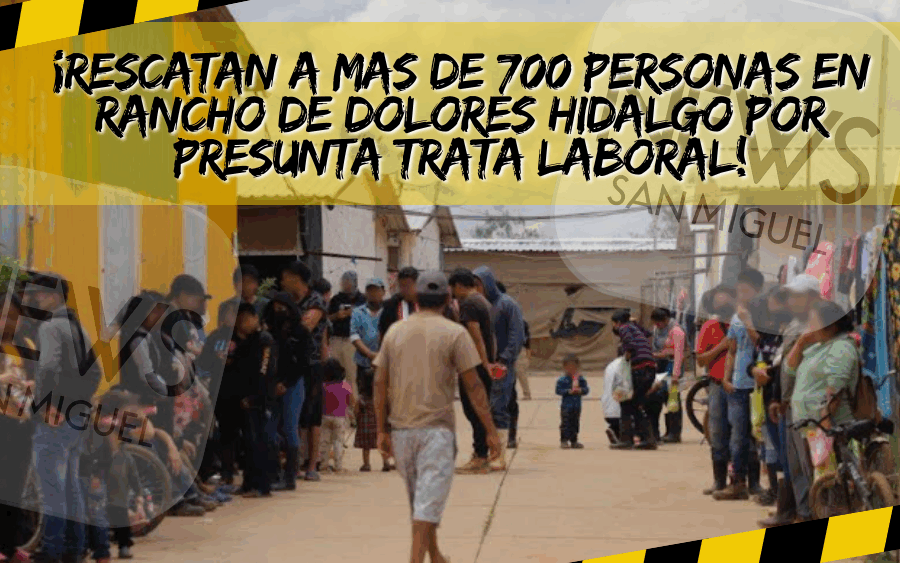¡Más de 700 personas rescatadas en rancho de Dolores Hidalgo! investigan trata laboral