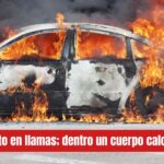 Encuentran cuerpo calcinado dentro de un auto en llamas en San Miguel de Allende