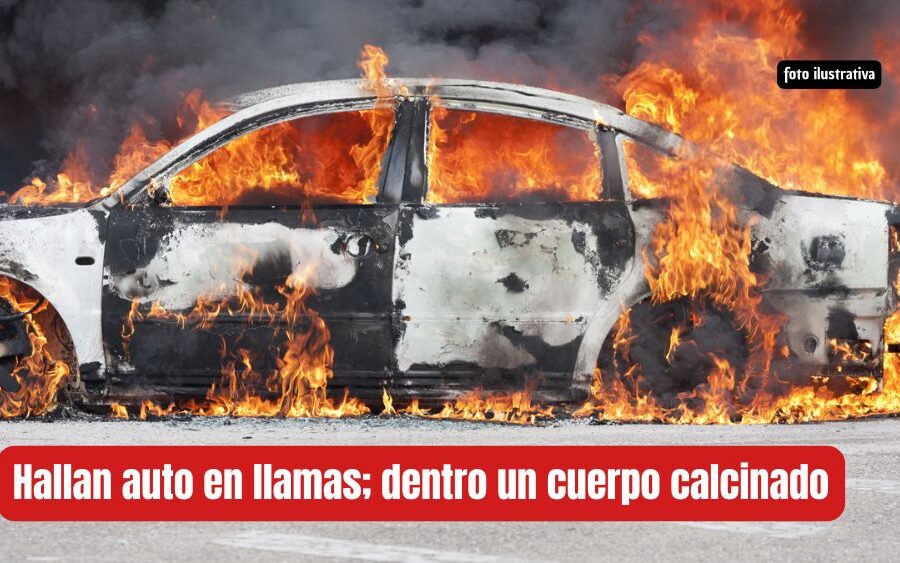 Encuentran cuerpo calcinado dentro de un auto en llamas en San Miguel de Allende
