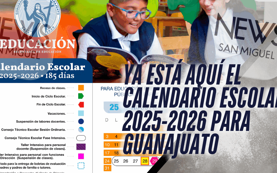 Calendario Escolar 2025-2026 en Guanajuato: fechas clave, matrícula y días de clase