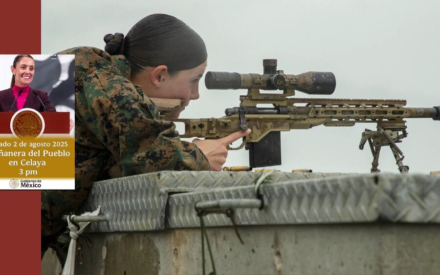 Francotiradores en Celaya para cuidar la visita de Claudia Sheinbaum