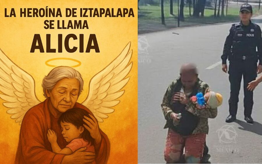 La abuelita heroína de Iztapalapa se llama Alicia y cubrió con su cuerpo y alma a su nieta