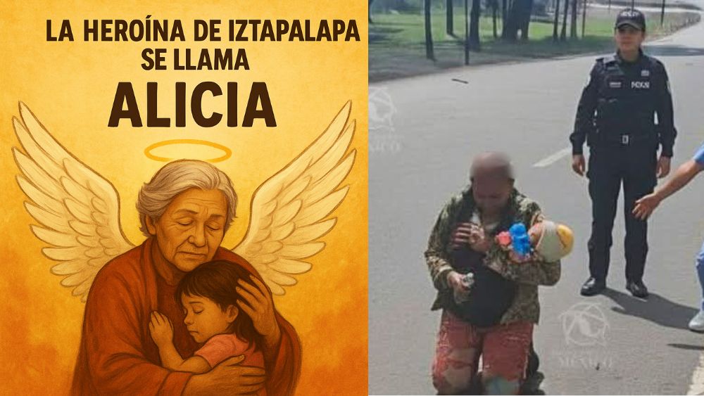 La abuelita heroína de Iztapalapa se llama Alicia y cubrió con su cuerpo y alma a su nieta