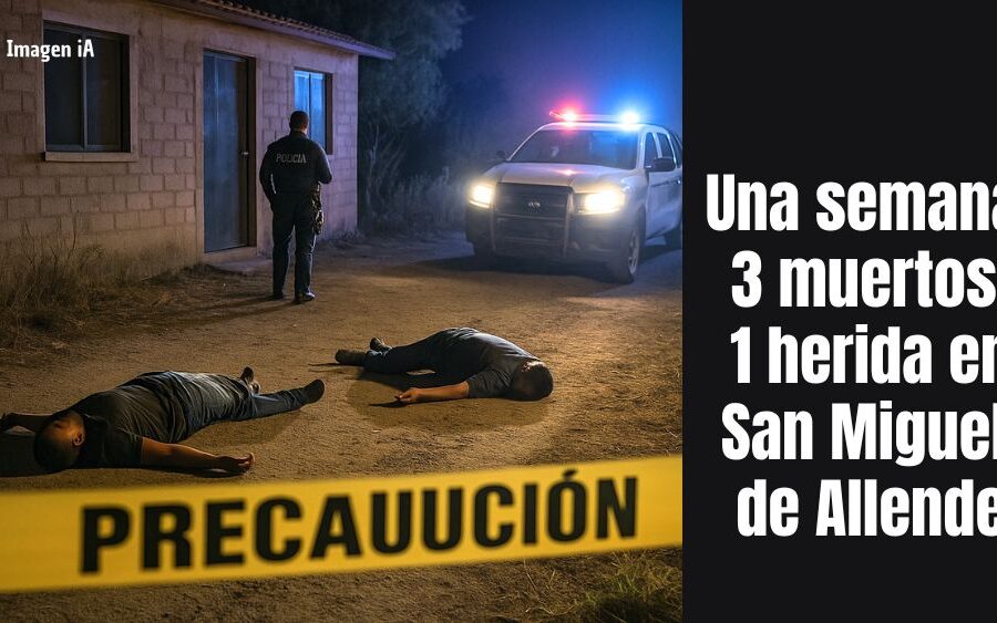 Dos ataques armados, 3 muertos y 1 herido sacuden esta semana a San Miguel de Allende