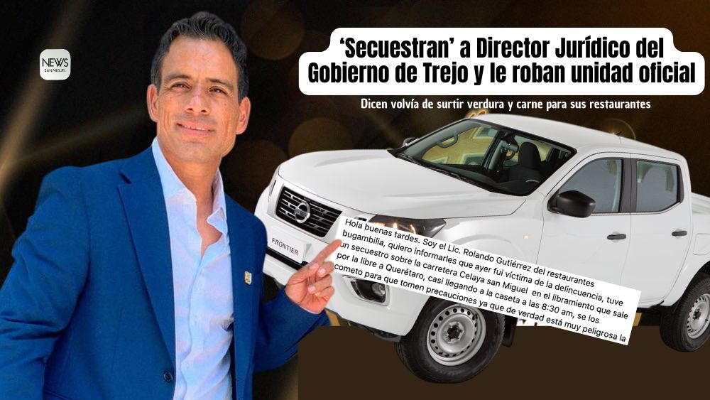 Asaltan, ‘secuestran’ y le quitan camioneta oficial a Director Jurídico de San Miguel de Allende; al parecer iría de compras