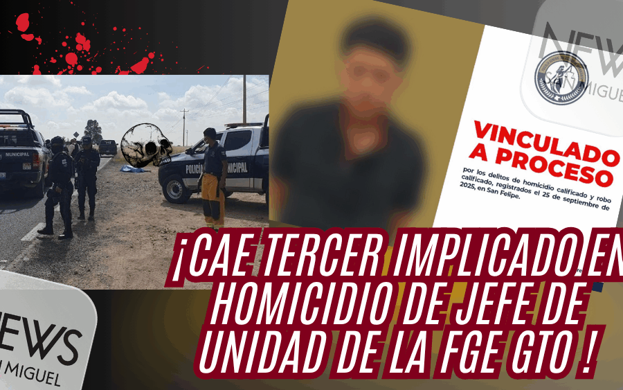 Cae tercer implicado en el homicidio de funcionario de la Fiscalía de GTO