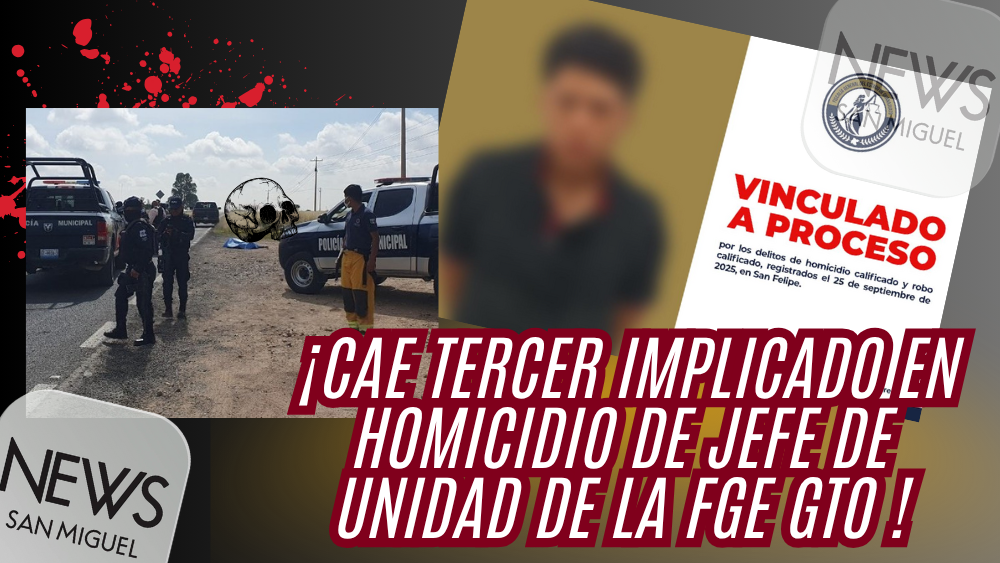 Cae tercer implicado en el homicidio de funcionario de la Fiscalía de GTO