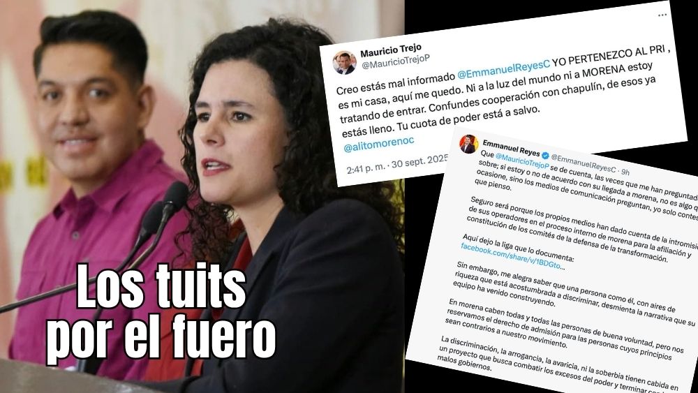 Pleito tuitero: Trejo busca fuero y el senador Emmanuel Reyes le recuerda que ni en Morena lo quieren