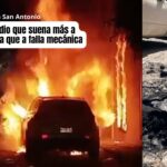 Camioneta ´explota en cenizas´ en la San Antonio… y el misterio que huele más a mano negra que a gasolina