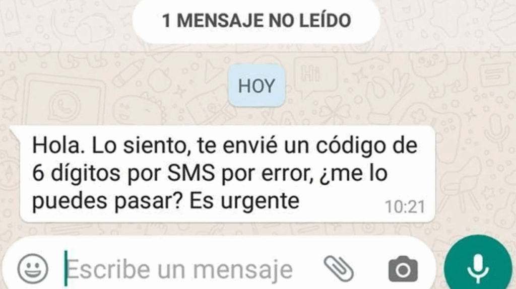 estafa en WhatsApp