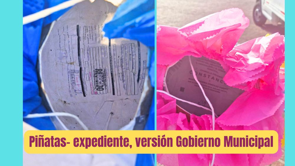 Gobierno de SMA arma piñatas con documentos y datos oficiales de los sanmiguelenses