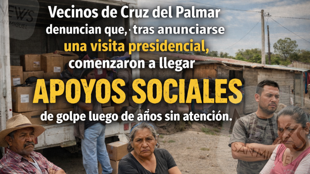 Vecinos de Cruz del Palmar acusan “apoyos de golpe” tras anuncio de visita presidencial