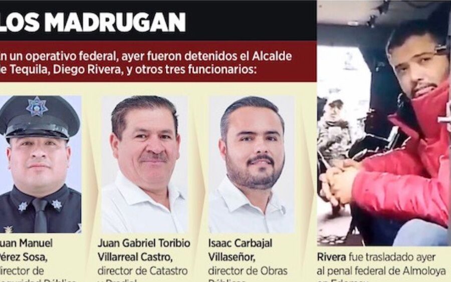 Van por el tesorero, jefe de gabinete, la de recursos humanos y del DIF de Tequila, Jalisco, están prófugos