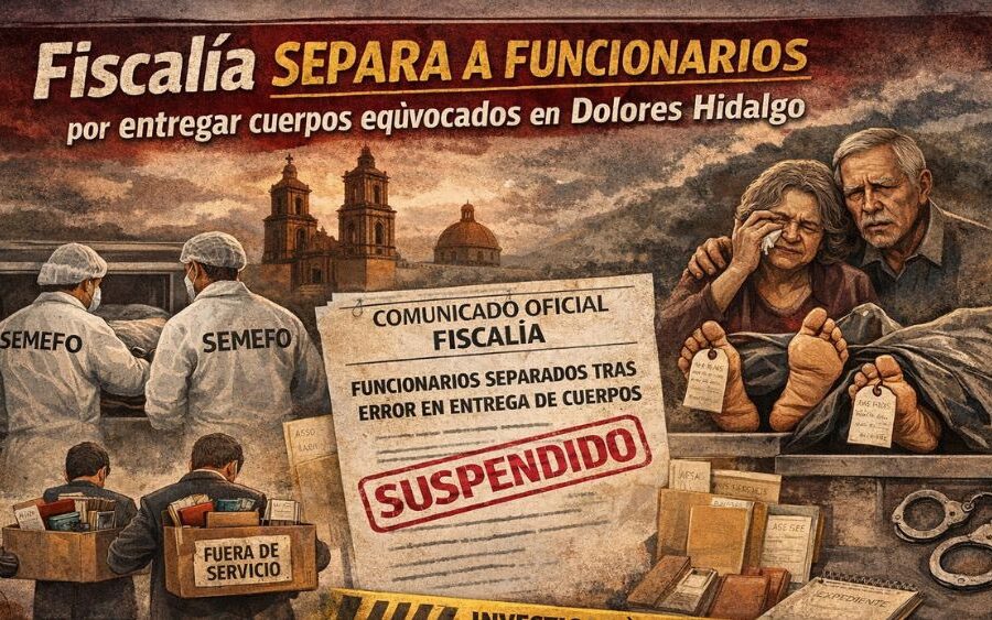 Fiscalía de Guanajuato separa a funcionarios por entregar cuerpos equivocados en Dolores Hidalgo
