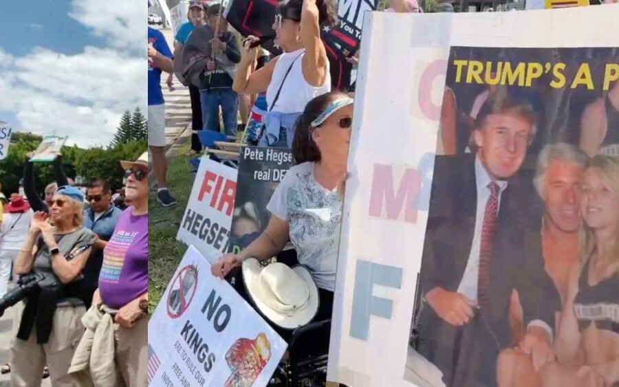 Comunidad extranjera protesta contra Trump desde el jardín de San Miguel de Allende