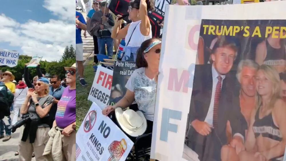 Comunidad extranjera protesta contra Trump desde el jardín de San Miguel de Allende