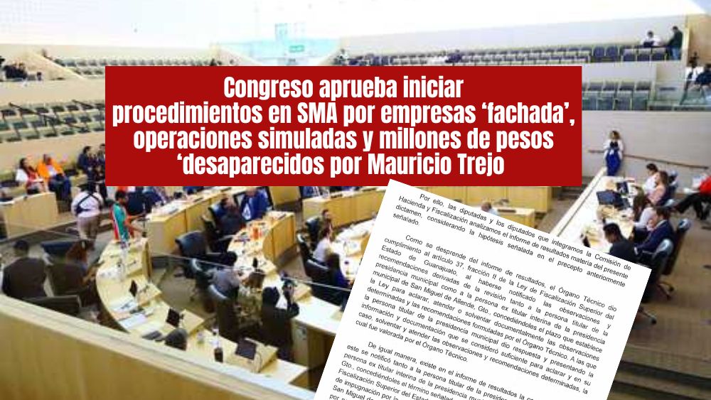 Cuenta pública 2024 de San Miguel de Allende sale REPROBADA y con olor a desfalco