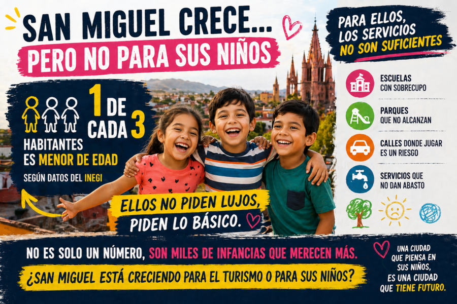 San Miguel de Allende crece… pero no para sus niños