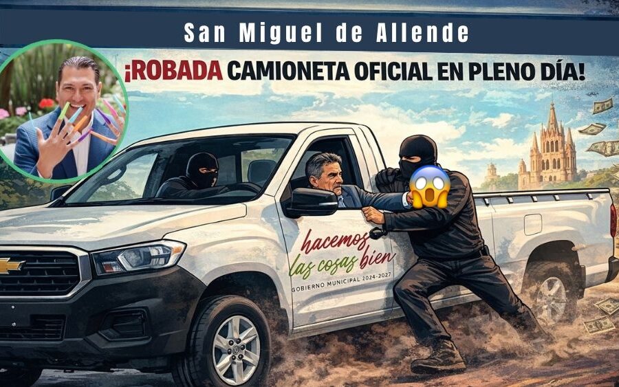 Roban otra camioneta oficial del gobierno de San Miguel de Allende a la red de ‘importados’ de Guanajuato