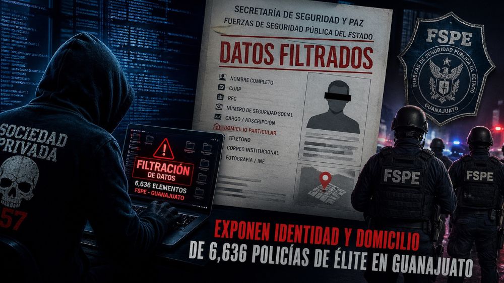 Hackean ahora datos de Secretaría de Seguridad de Guanajuato; deja sin blindaje datos de 6 mil agentes