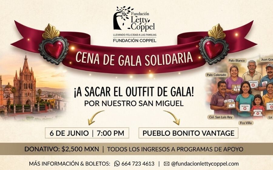 A sacar el outfit de gala! Fundación Letty Coppel invita a una cena con causa por San Miguel de Allende
