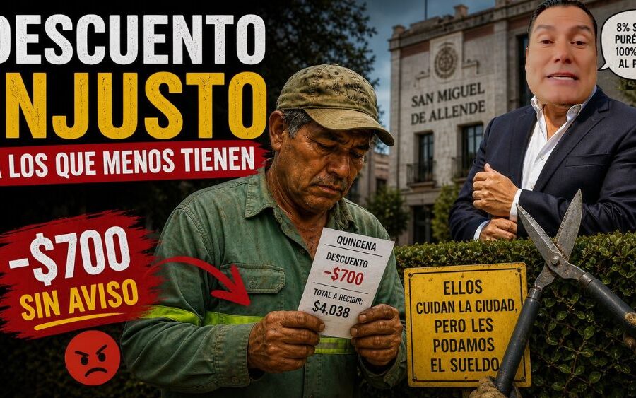 Gobierno de SMA le ‘poda’ el sueldo a sus jardineros; denuncian ‘rasurada’ de $700 en su quincena