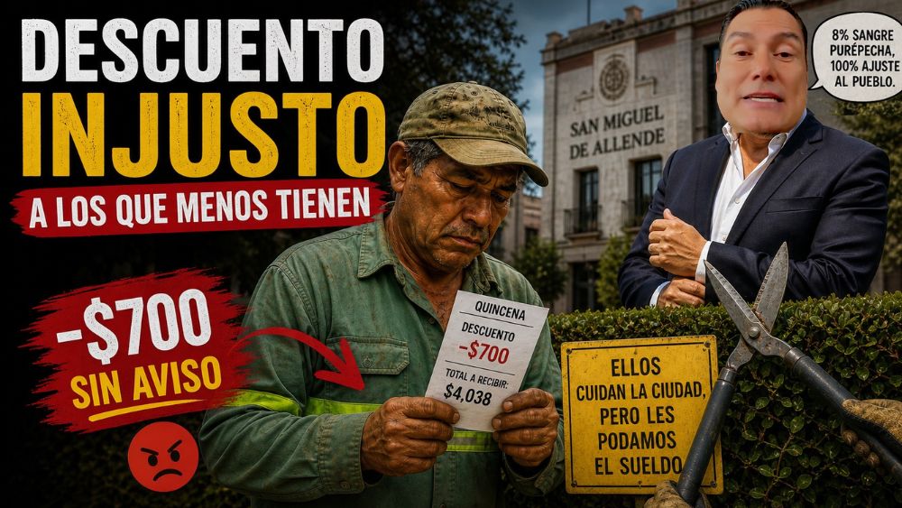 Gobierno de SMA le ‘poda’ el sueldo a sus jardineros; denuncian ‘rasurada’ de $700 en su quincena