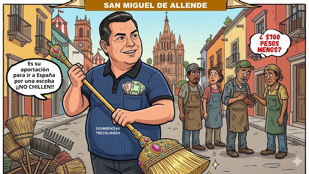 La ‘Escoba de Oro’, la nueva ocurrencia del michoacano Trejo, pa’ barrer dinero rumbo a España