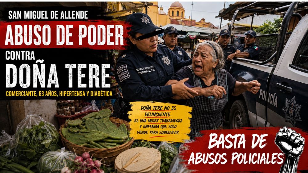 El infierno de Doña Tere, comerciante de nopales, en manos de la policía de San Miguel de Allende