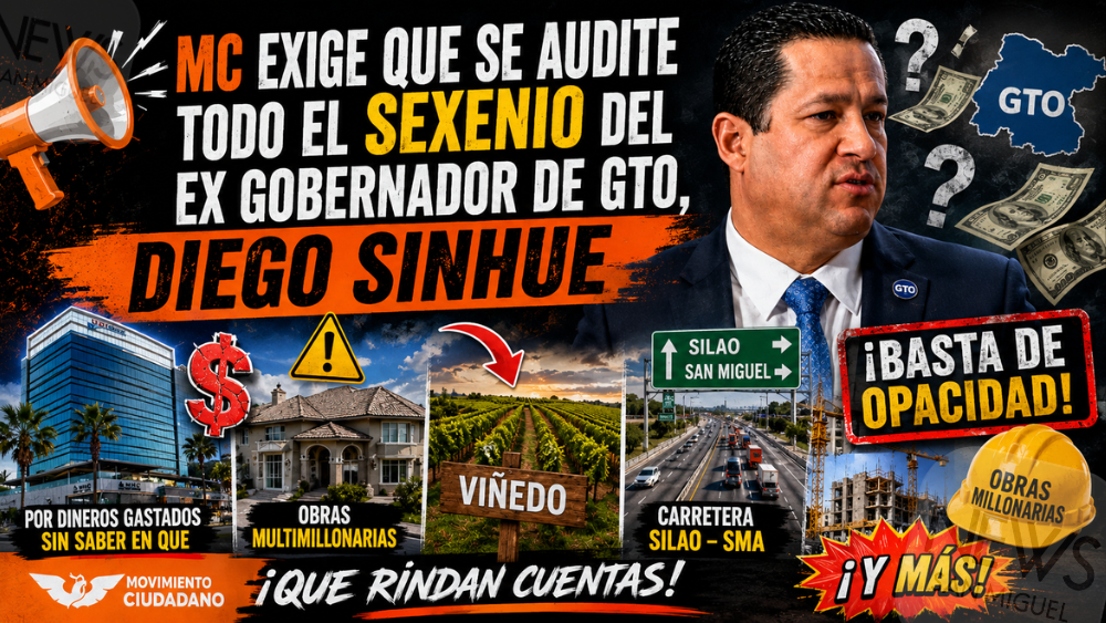 MC pide revisar cuentas del sexenio de Diego Sinhue
