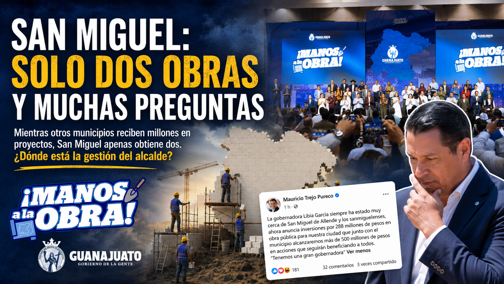 SAN MIGUEL: Trejo ausente y la ciudad se queda con migajas