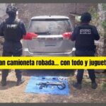 Localizan camioneta robada que escondía un ‘juguetito’ usado por las Fuerzas Armadas