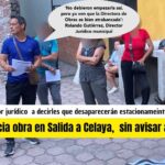 Empiezan a romper la Salida a Celaya sin avisar; vecinos se organizan para frenar la obra