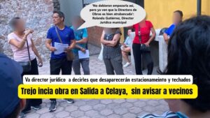 Empiezan a romper la Salida a Celaya sin avisar; vecinos se organizan para frenar la obra