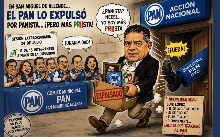 Aprueban la expulsión del PAN del  ‘Panista más Priista’ de SMA: Luis López Chávez