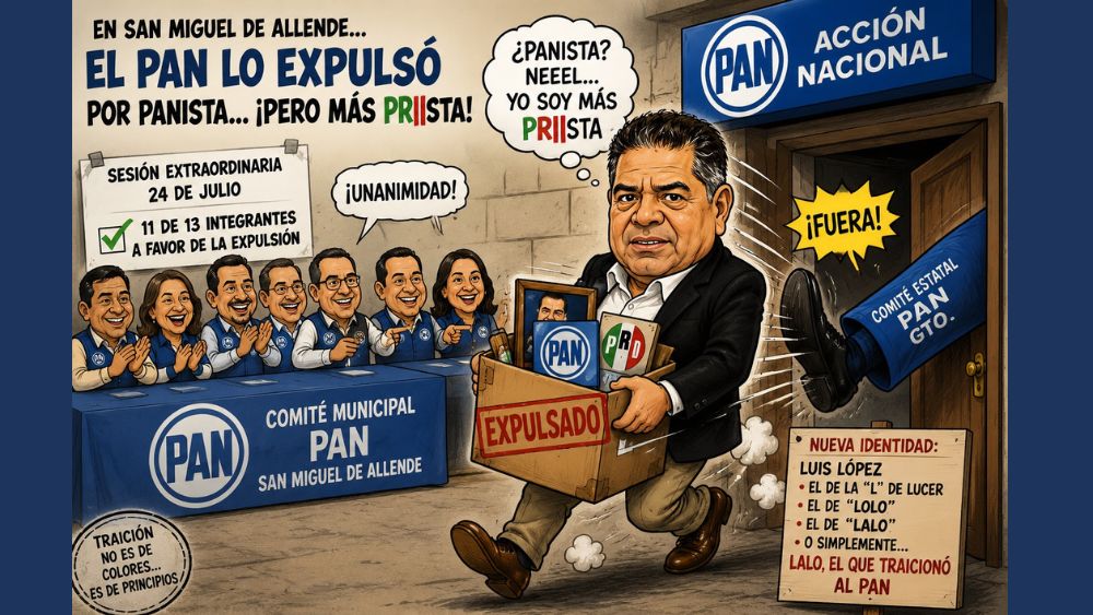 Aprueban la expulsión del PAN del  ‘Panista más Priista’ de SMA: Luis López Chávez