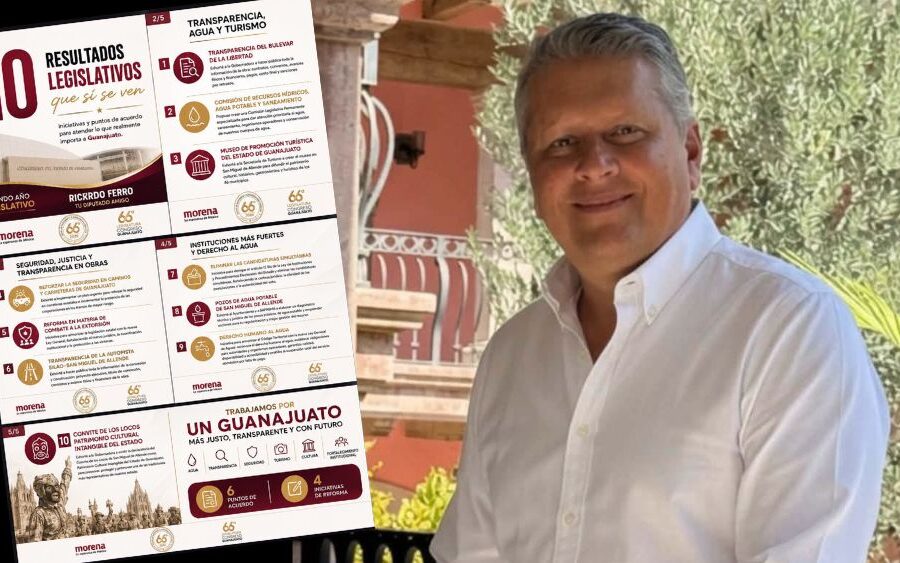 Ricardo Ferro presenta 10 resultados legislativos enfocados en agua, transparencia, seguridad y turismo en Guanajuato