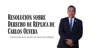 Sobre el Derecho de Réplica de Carlos Ricardo Olvera Ávila